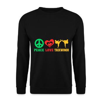 TKD Korean Martial Arts Tae Kwon - Unisex Pullover - Schwarz - Vorne - Alina (178cm) & Michal (187cm)