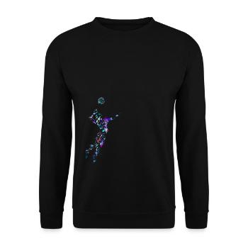 Volleyball player - volleyball player colorful - Unisex Sweatshirt - black - Front - Alina (178cm) & Michal (187cm)