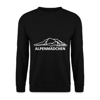 Alpenmadchen - (9) - Unisex Pullover - Schwarz - Vorne - Alina (178cm) & Michal (187cm)