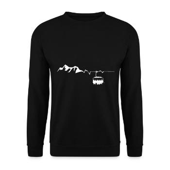 Heartbeat - Montagne - Ski - (4) - Sweat-shirt Unisexe - noir - Devant - Alina (178cm) & Michal (187cm)