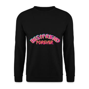 Best Friends Best Buds Best Friend - Unisex Sweatshirt - black - Front - Alina (178cm) & Michal (187cm)