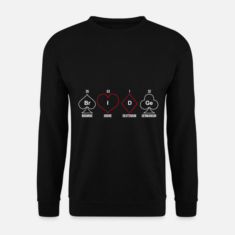 Bridge Kartenspiel Geschenk - Unisex Pullover - Schwarz