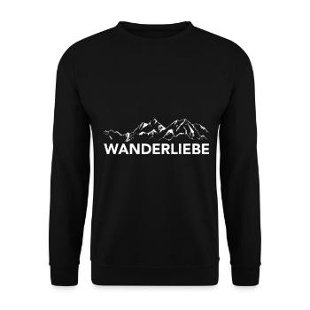 Wanderliebe - (9) - Unisex Pullover - Schwarz - Vorne - Alina (178cm) & Michal (187cm)