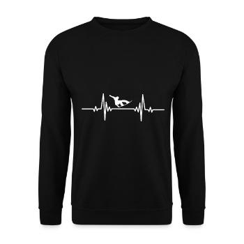 Heartbeat snowboard élégant - Sweat-shirt Unisexe - noir - Devant - Alina (178cm) & Michal (187cm)