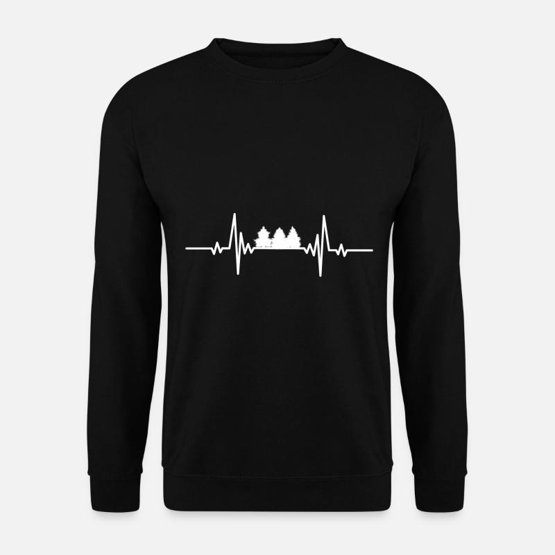 Herzschlag dunkler Wald - Unisex Pullover - Schwarz