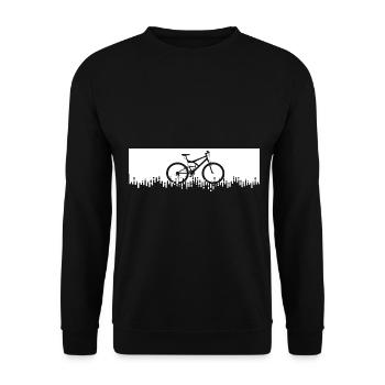 Cycling - (18) - Unisex Sweatshirt - black - Front - Alina (178cm) & Michal (187cm)