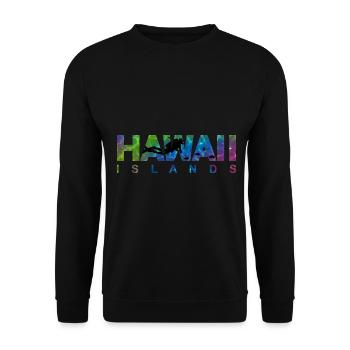 Hawaii Islands Scuba Diving Vintage Souvenir - Unisex Sweatshirt - black - Front - Alina (178cm) & Michal (187cm)