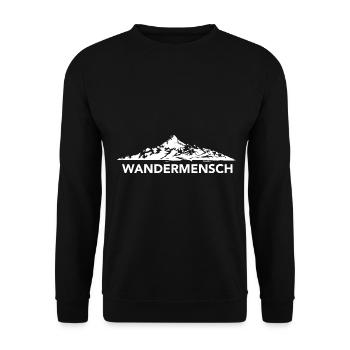Wandermensch - (8) - Unisex Pullover - Schwarz - Vorne - Alina (178cm) & Michal (187cm)