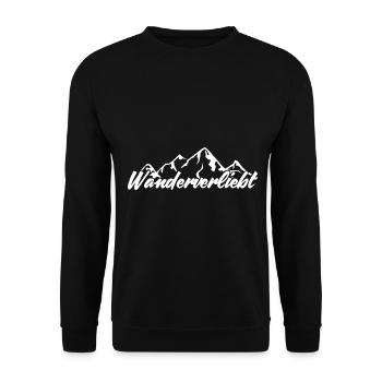 Wanderverliebt - - Unisex Pullover - Schwarz - Vorne - Alina (178cm) & Michal (187cm)