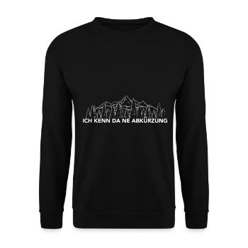 Ich Kenn Da Ne Aburzung - (3) - Unisex Pullover - Schwarz - Vorne - Alina (178cm) & Michal (187cm)