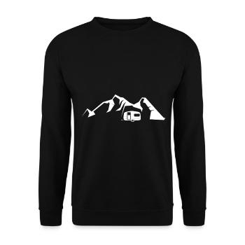 Berg - Karawane - (11) - Unisex Pullover - Schwarz - Vorne - Alina (178cm) & Michal (187cm)