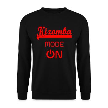 Kizomba MODE ON red - Kizomba Dance Shirt - Unisex Pullover - Schwarz - Vorne - Alina (178cm) & Michal (187cm)