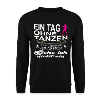 Chemise de danse • Danse de ballet • Cadeau - Sweat-shirt Unisexe - noir - Devant - Alina (178cm) & Michal (187cm)