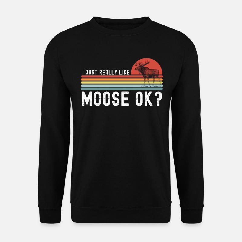 Moose - Unisex Sweatshirt - black