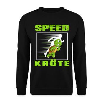 runner schildkröte speed kröte läuft leichtathlet - Unisex Pullover - Schwarz - Vorne - Alina (178cm) & Michal (187cm)