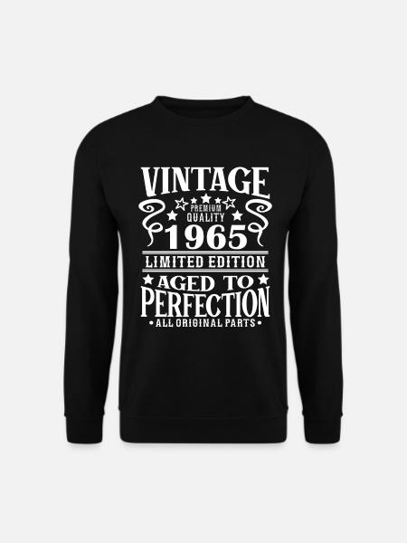 Retro Vintage 1965 Birthday 60 Years Born in 1965 - Unisex Pullover - Schwarz