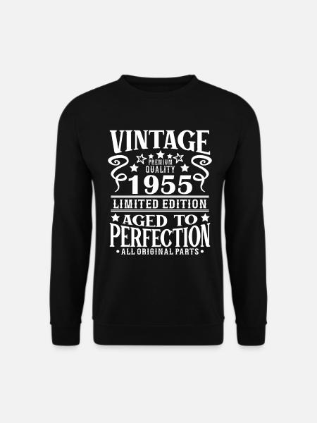 Rétro Vintage 1955 Anniversaire 70 ans Né(e) en 1955 - Sweat-shirt Unisexe - noir