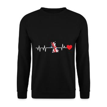 London - Unisex Pullover - Schwarz - Vorne - Alina (178cm) & Michal (187cm)