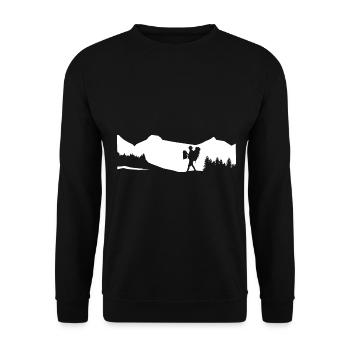 Montagne - Randonneurs - (13) - Sweat-shirt Unisexe - noir - Devant - Alina (178cm) & Michal (187cm)