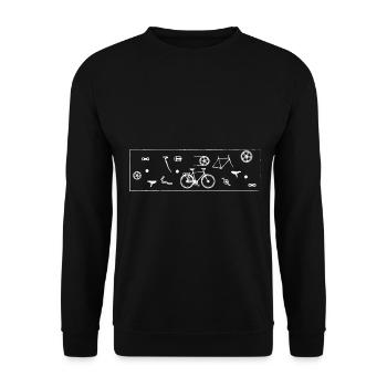 Cycling Parts - Cycling - - Unisex Sweatshirt - black - Front - Alina (178cm) & Michal (187cm)