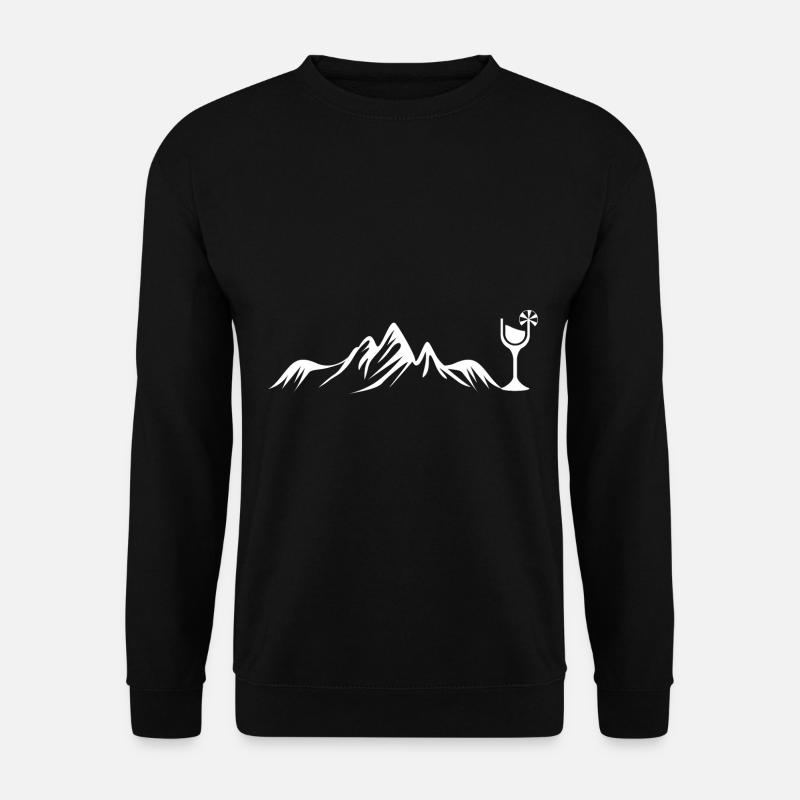 Wine - Mountain - - Unisex Sweatshirt - black