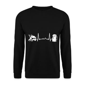 Car Mechanic Car Screwdriver Mechatronics Technician - Unisex Sweatshirt - black - Front - Alina (178cm) & Michal (187cm)