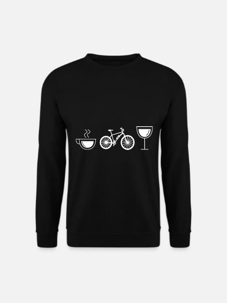 Coffee wine and ebike - (e) - Unisex Sweatshirt - black