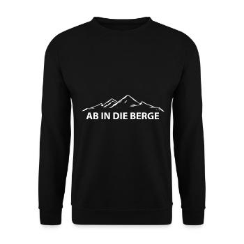 Ab In Die Berge - (7) - Unisex Pullover - Schwarz - Vorne - Alina (178cm) & Michal (187cm)