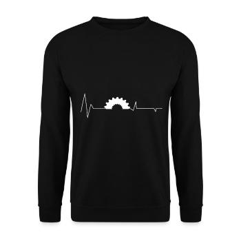 Heartbeat - Boîte de vitesses - (3) - Sweat-shirt Unisexe - noir - Devant - Alina (178cm) & Michal (187cm)