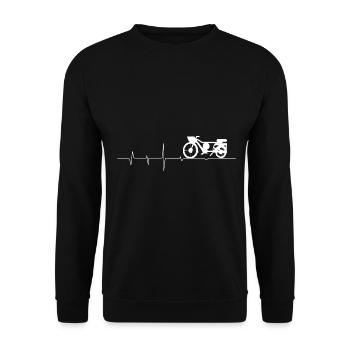 Heartbeat - Moto - (3) - Sweat-shirt Unisexe - noir - Devant - Alina (178cm) & Michal (187cm)