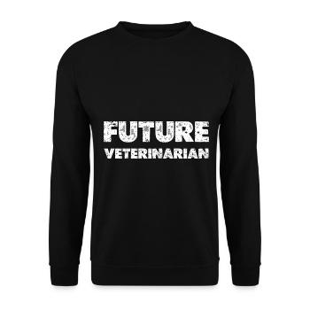 Future Veterinarian Veterinarian Veterinarian Tierliebhab - Unisex Sweatshirt - black - Front - Alina (178cm) & Michal (187cm)