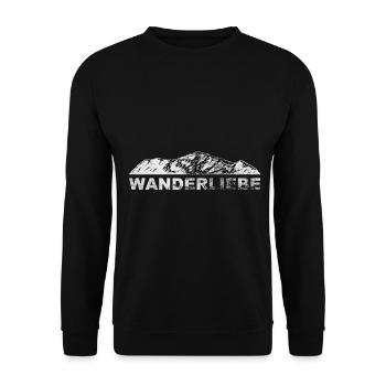 Wanderliebe - (7) - Unisex Pullover - Schwarz - Vorne - Alina (178cm) & Michal (187cm)