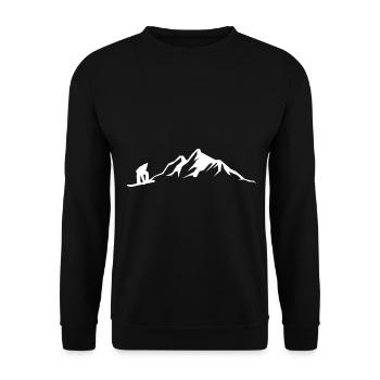 Montagne - Snowboard - (7) - Sweat-shirt Unisexe - noir - Devant - Alina (178cm) & Michal (187cm)