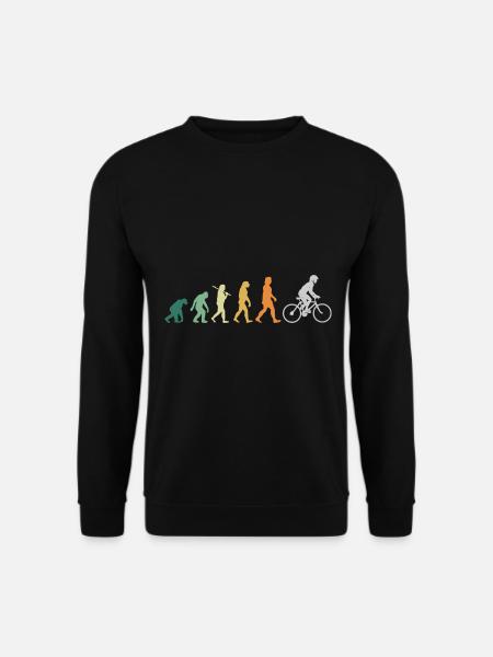 Fahrrad fahren - Evolution Mann Retro Vintage - Unisex Pullover - Schwarz