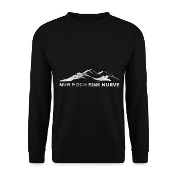 Nur Noch Eine Kurve - - Unisex Pullover - Schwarz - Vorne - Alina (178cm) & Michal (187cm)