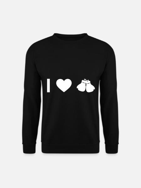 I coeur et boxe - - Sweat-shirt Unisexe - noir