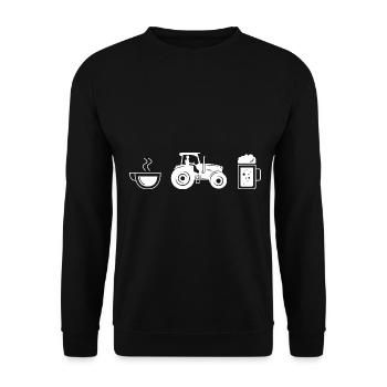 Coffee beer and agriculture - - Unisex Sweatshirt - black - Front - Alina (178cm) & Michal (187cm)
