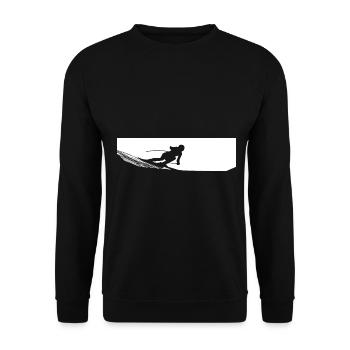 Skifahren - (39) - Unisex Pullover - Schwarz - Vorne - Alina (178cm) & Michal (187cm)