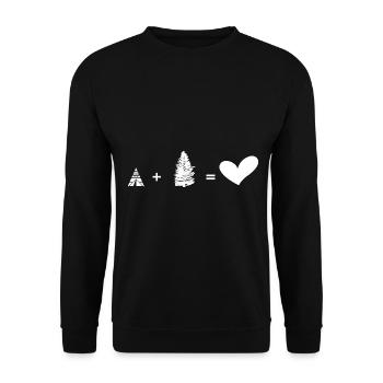 Tree - Heart - Camping - (2) - Unisex Sweatshirt - black - Front - Alina (178cm) & Michal (187cm)