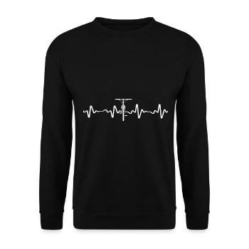 Rythme cardiaque - Cycle - (8) - Sweat-shirt Unisexe - noir - Devant - Alina (178cm) & Michal (187cm)