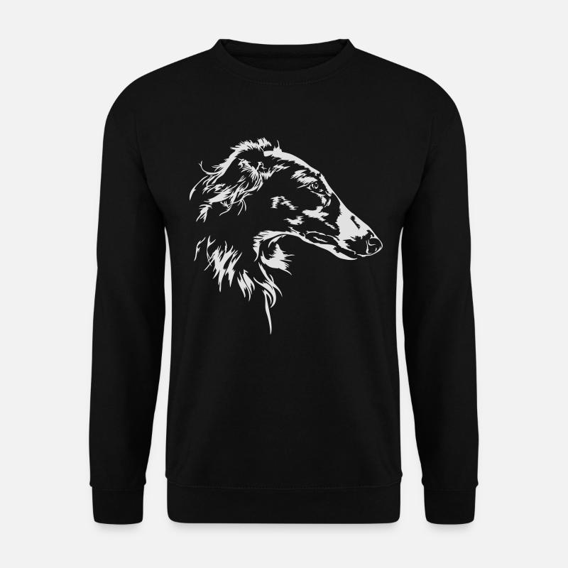 BARSOI Portrait Wilsigns - Unisex Pullover - Schwarz