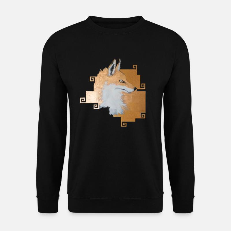 Fuchs Fox Fuchsornament Geschenk - Unisex Pullover - Schwarz