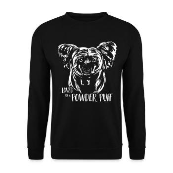 POWDER PUFF Dog Saying Dogs Saying Dogs - Unisex Sweatshirt - black - Front - Alina (178cm) & Michal (187cm)