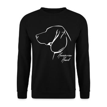 HANOVERIAN HOUND Profil Chiens Wilsigns - Sweat-shirt Unisexe - noir - Devant - Alina (178cm) & Michal (187cm)