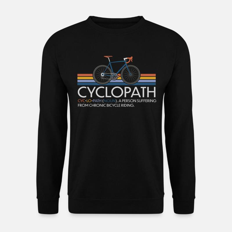 CYCLOPATH GRAVEL RADRENNFAHRER RETRO RENNRAD - Unisex Pullover - Schwarz
