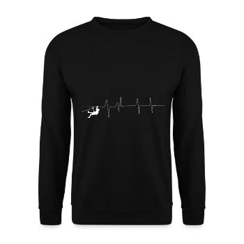 Heartbeat - Climbing - (4) - Unisex Sweatshirt - black - Front - Alina (178cm) & Michal (187cm)