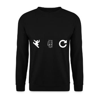 Beer - Repetition - Snowboarding - - Unisex Sweatshirt - black - Front - Alina (178cm) & Michal (187cm)