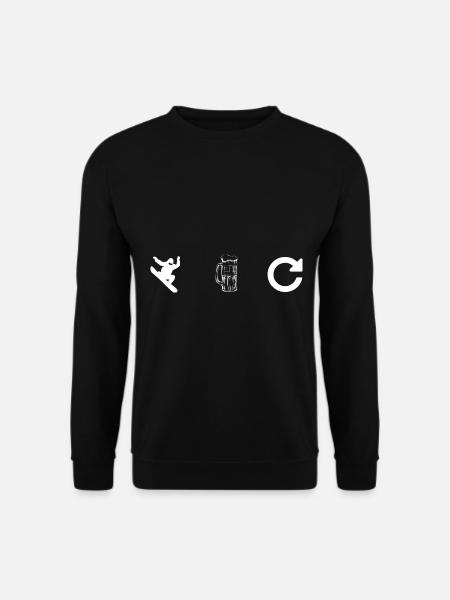 Beer - Repetition - Snowboarding - - Unisex Sweatshirt - black