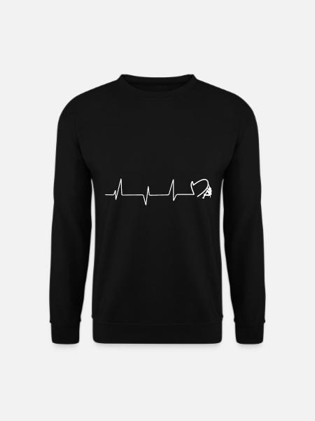 Heartbeat - Heart - Climbing - - Unisex Sweatshirt - black