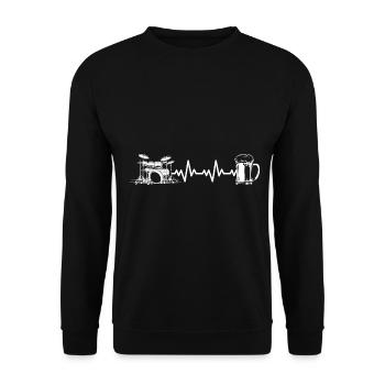Batteur batteur batteur - Sweat-shirt Unisexe - noir - Devant - Alina (178cm) & Michal (187cm)